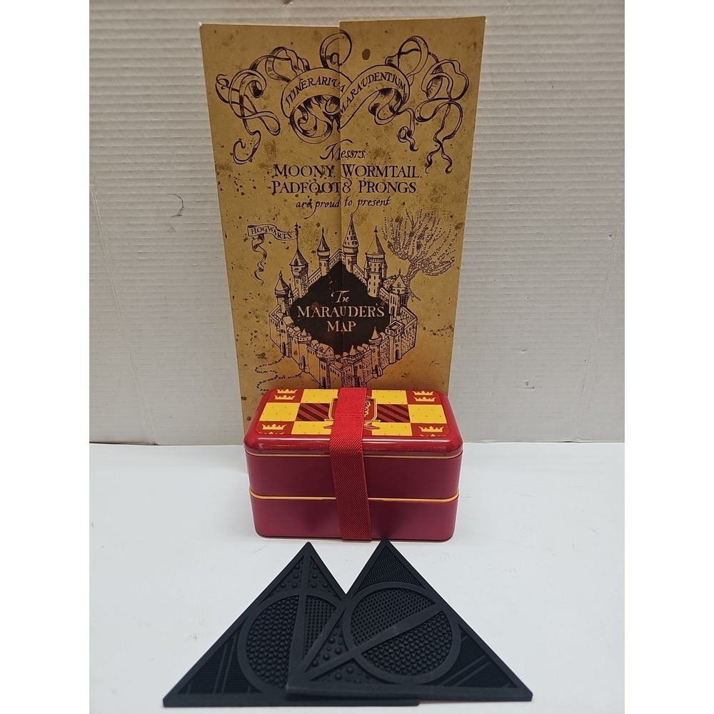 MINISO BRAND NEW Harry Potter Bento Box Gryffindor & Map Bundle